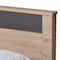 Baxton Studio Jamie Oak and Grey Wood Queen 2-Drawer Queen Size Storage Platform Bed 138-7709-8041 - alternate 5
